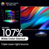 imageHisense 100L5H Laser TV Ultra Short Throw Projector with 100quot ALR High Gain Screen 4K UHD 2700 ANSI Lumens Dolby Vision ampamp Atmos HDR10 Google TV Netflix120L9H