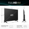 imageHisense 43Inch Class A4 Series FHD 1080p Smart Fire TV 43A4NF 2025 Model  DTS Virtual X Slim Bezel Design Alexa Built inFire TV