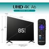 imageHisense 85Inch Class A6 Series 4K UHD Smart Roku TV 85A6NR 2024 Model  Dolby Vision HDR DTS Studio Sound Game Mode Plus Alexa Compatibility Black