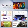 imageHisense 85Inch Class A6 Series 4K UHD Smart Roku TV 85A6NR 2024 Model  Dolby Vision HDR DTS Studio Sound Game Mode Plus Alexa Compatibility Black