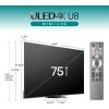 imageHisense 85Inch Class U8 Series MiniLED ULED 4K UHD Google Smart TV 85U8N  QLED Dolby Vision IQ Dolby Atmos Full Array Local Dimming Pro 144Hz Game Mode Pro Alexa Compatibility75Inch