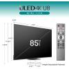 imageHisense 85Inch Class U8 Series MiniLED ULED 4K UHD Google Smart TV 85U8N  QLED Dolby Vision IQ Dolby Atmos Full Array Local Dimming Pro 144Hz Game Mode Pro Alexa Compatibility85Inch