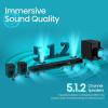 imageHisense AX5125H 512Ch Sound Bar with Wireless Subwoofer 500W Dolby Atmos Bluetooth 53 EzPlay 4K HDMI Pass Through Roku TV Ready DTSX HDMIAUXARCOpticalUSB 7 EQ Modes