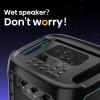 imageHisense Ultimate Wireless OutdoorIndoor Party Speaker with subwoofer 20CH 300W IPX4 Waterproof15 Hour LongLasting Battery Bluetooth50 DJ and Karaoke Mode HP100