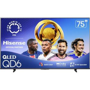 imageHisense 100quot Class QD6 Series 100QD6QF 2025 Model QLED 4K UHD Smart Fire TV 144Hz Voice Remote with Alexa Dolby Vision Dolby Atmos Motion Rate 240 HDR 10 Game Mode Pro MEMC VRR ALLM75Inch