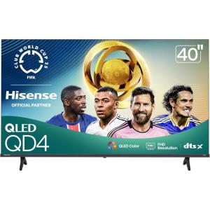 imageHisense 40Inch Class QD4 Series QLED FHD Smart Fire TV 40QD4QF 2025 Model  Quantum Dot Color DTS Virtual X Alexa Built in Slim Bezel Design