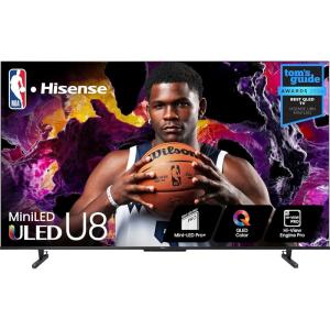 imageHisense 85Inch Class U8 Series MiniLED ULED 4K UHD Google Smart TV 85U8N  QLED Dolby Vision IQ Dolby Atmos Full Array Local Dimming Pro 144Hz Game Mode Pro Alexa Compatibility55Inch