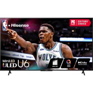 imageHisense 85Inch Class U6 Series MiniLED ULED 4K UHD Google Smart TV 85U6N  QLED Motion Rate 240 HDR 10 Full Array Local Dimming Game Mode Plus Alexa Compatibility75Inch
