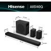 imageHisense AX5140Q 514Ch Sound Bar with Wireless Subwoofer Dolby Atmos DTSX Bluetooth 53 Roku TV Ready HDMIAUXARCOpticalUSB EzPlay 7 EQ Modes Hi Concerto Room Calibration
