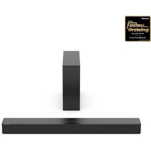 imageHisense A620 21ch Allinone Sound Bar with Builtin Subwoofer 240W DTS Virtual X Dolby Dightal Plus Bluetooth 53 Roku TV Ready HDMI ARCAUXUSB Ez Play Black A620 2024 Model240W with Wireless Subwoofer