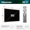 imageHisense 55 HiQLED S7 CanvasTV Series 4K UHD Google Smart Art TV 55S7SG 2026 New  144Hz Art Mode AntiGlare Panel Dolby Vision HDR HiMatte Display Frame amp UltraSlim Wall Mount Included55Inch