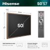 imageHisense 55 HiQLED S7 CanvasTV Series 4K UHD Google Smart Art TV 55S7SG 2026 New  144Hz Art Mode AntiGlare Panel Dolby Vision HDR HiMatte Display Frame amp UltraSlim Wall Mount Included50Inch