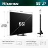 imageHisense 55 U7 MiniLED ULED 4K UHD Best Premium Gaming Google Smart TV 55U7SG 2026 NEW  HiQLED Native 165Hz VRR 330 HDR10 Dolby Vision IQAtmos IMAX Enhanced AntiReflection 212 Ch55Inch