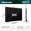 imageHisense 55 U7 MiniLED ULED 4K UHD Best Premium Gaming Google Smart TV 55U7SG 2026 NEW  HiQLED Native 165Hz VRR 330 HDR10 Dolby Vision IQAtmos IMAX Enhanced AntiReflection 212 Ch100Inch