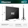 imageHisense 75 E7 Cinema Series HiQLED MiniLED 4K UHD Smart Fire TV 75E7SF 2026 Model Native 144Hz Dolby Vision IQ  Atmos Full Array Local Dimming HDR10 Adaptive Alexa Built in85Inch