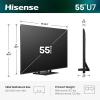 imageHisense 75 U7 MiniLED ULED 4K UHD Best Premium Gaming Smart Fire TV 75U7SF 2026 New  HiQLED Native 165Hz VRR 330 HDR10 Dolby Vision IQ  Atmos IMAX Enhanced AntiReflection 212 ChFire TV 2026 New