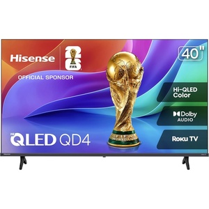 image:imageHisense 32Inch Class QD4SR Series HiQLED HD Smart Roku TV 32QD4HSR 2026 Model  HiQLED Color Dolby Audio Compatible with Alexa Full Array LED Slim Bezel Design40inch