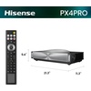 image:imageHisense PX4Pro Ultra Short Throw RGB Laser Cinema3500 ANSI Lumens65001 ContrastIris Lens80200IMAX ENHANCEDDolby VisionDolby AtmosDevialet Audio1ms Low LatencyFreeSync Premium CertifiedPX4PRO